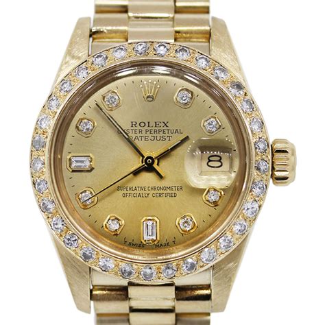 rolex gold diamond watch.